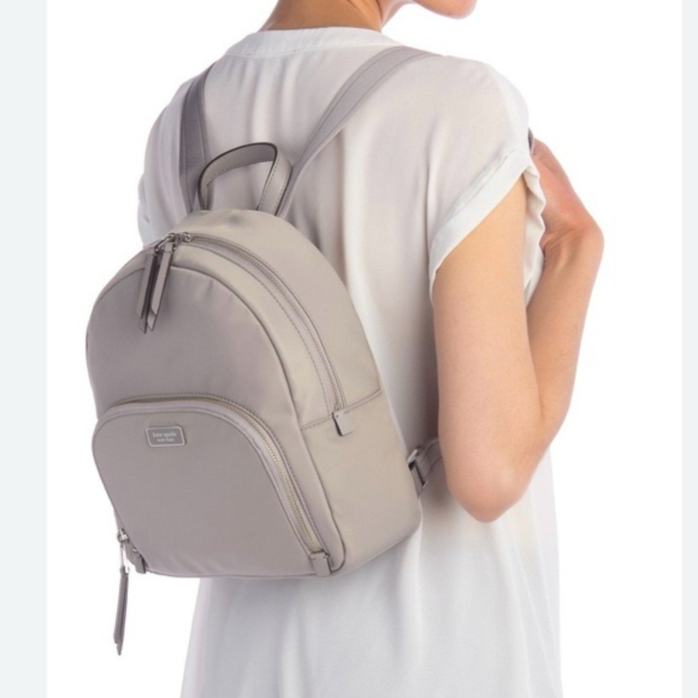 Kate Spade Gray Backpack with Adjustable Straps